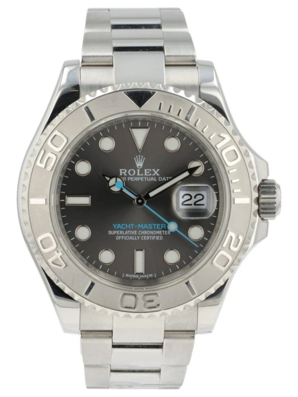 2016 Rolex Yacht-Master Rhodium Dial Stainless Steel 40mm Automatic Mens 116622